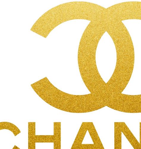 chanel logo gold nails